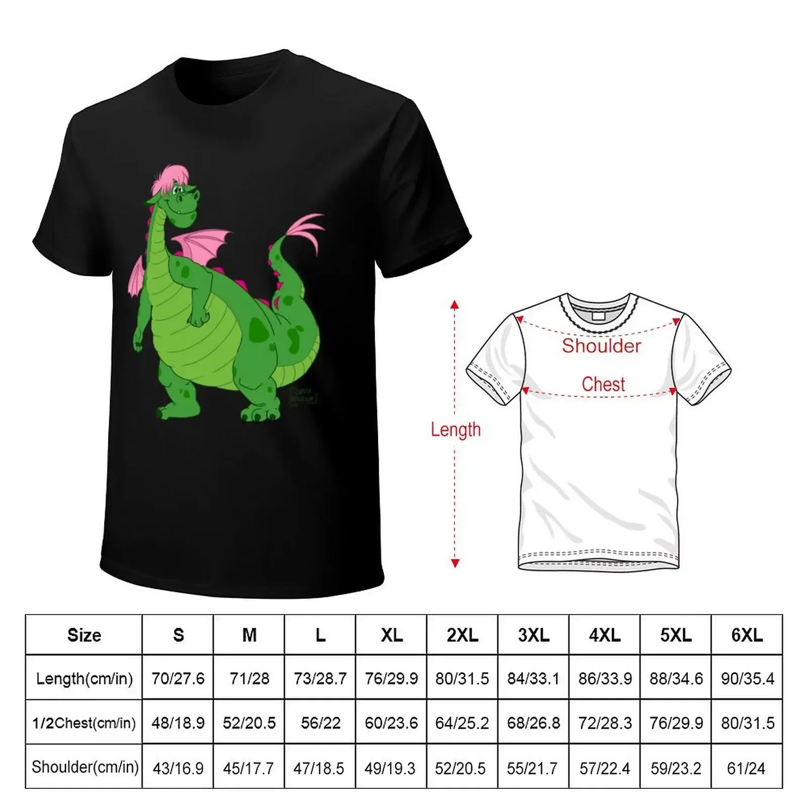 Pete's Dragon Elliot T-shirt anime clothes vintage mens t shirts