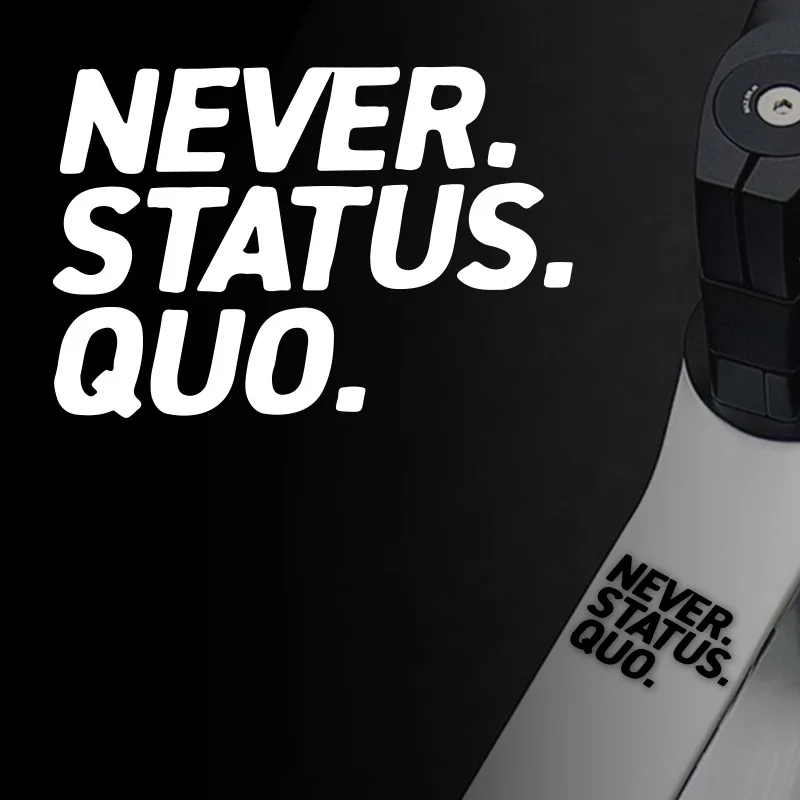 

4 шт./компл. черно-белые «Найвер». Статус. Quo.' Текстовые наклейки, водонепроницаемые клейкие наклейки для декора велосипедного ноутбука