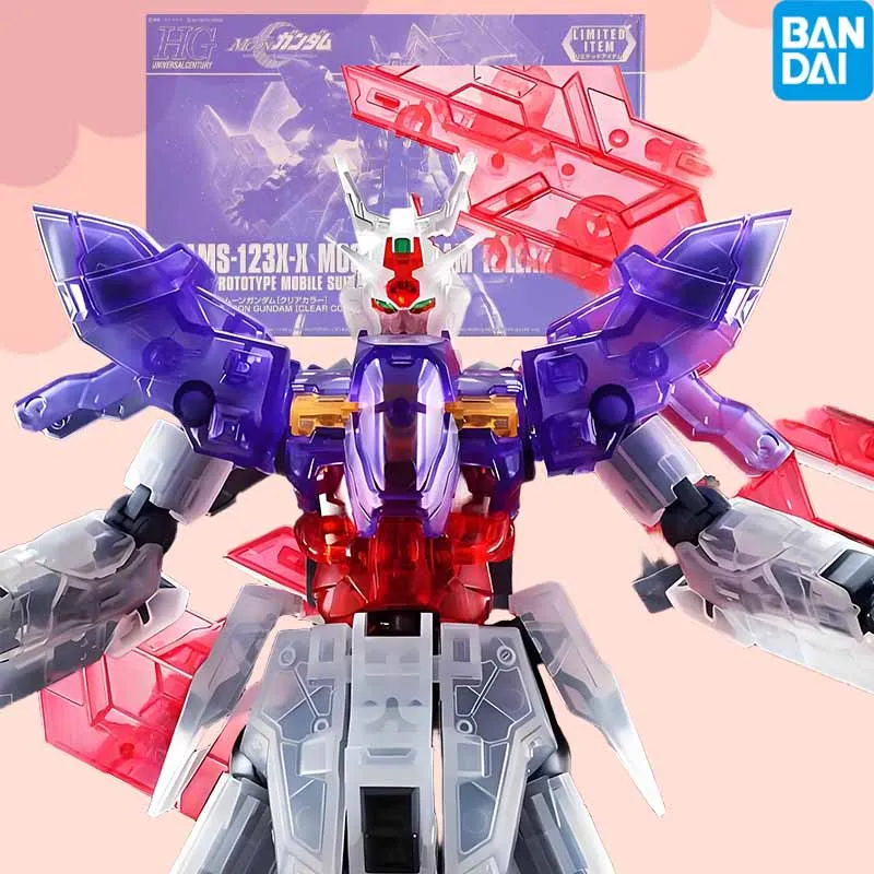 

Акриловая вывеска Bandai Original GUNDAM HG Series AMS-123X-X MOON GUNDAM [CLEAR COLOR] Аниме Фигурка Сборная модель игрушки