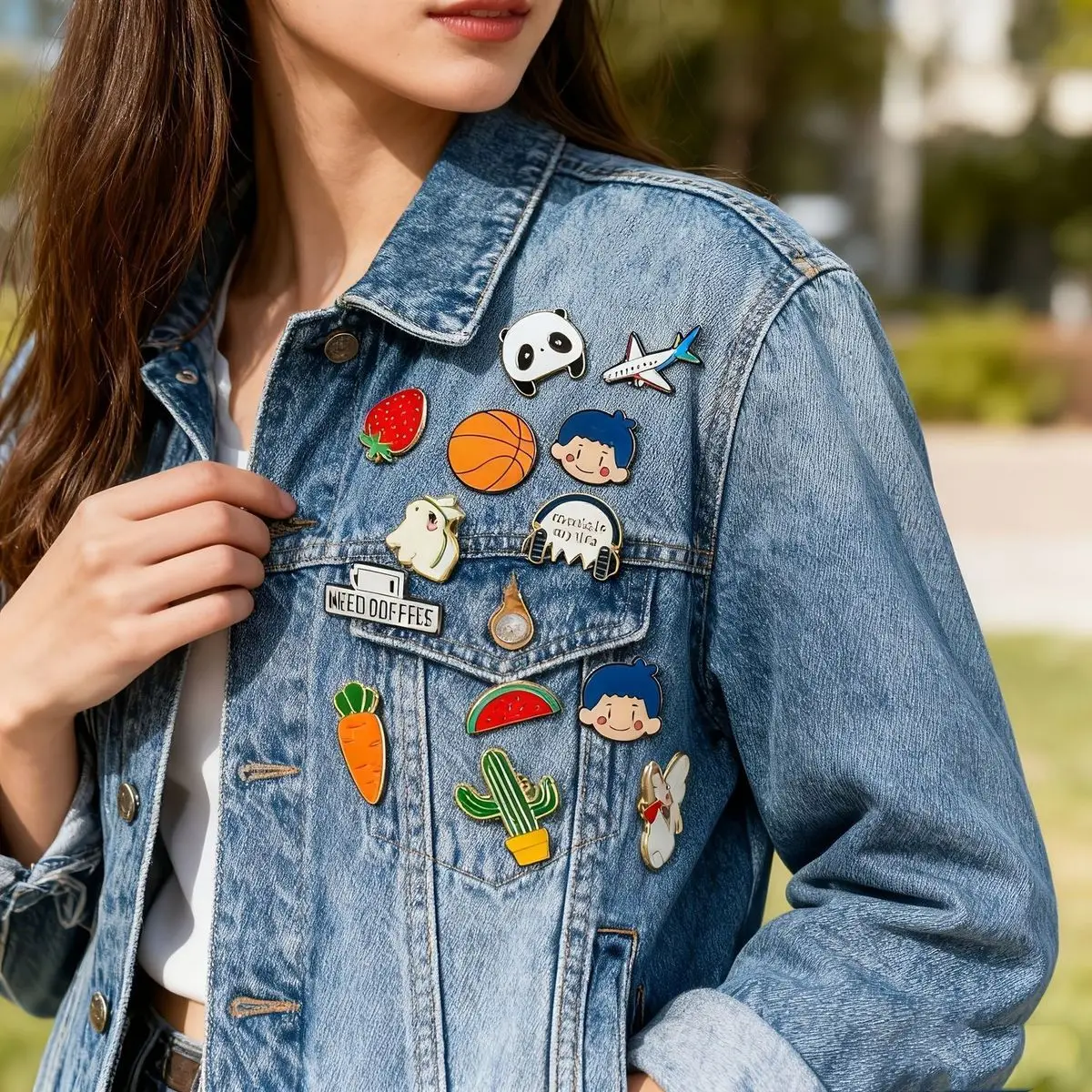 10–100 Stück zufällige Metall-Emaille-Broschen, niedliche Cartoon-Tier- und Pflanzen-Pins, mehrere Stile, Abzeichen für Damenbekleidung, Taschen, Rucksäcke – Detail 6