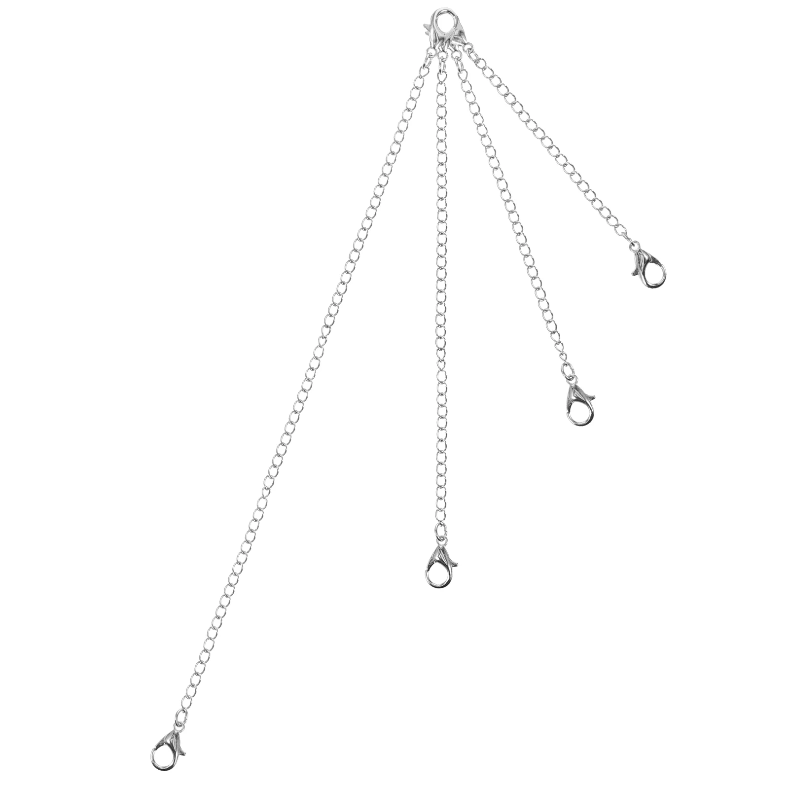 

4pcs Necklace Extender Chain Alloy Adjustable Chains for Bracelets Anklets Jewelry Making Silver Durable Fashionable Gift