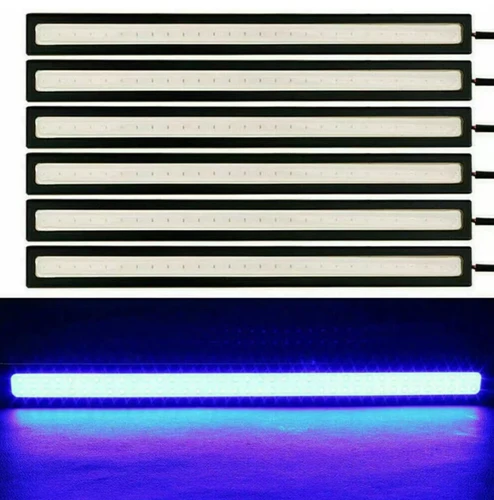 Imagen 1 del producto 2X PAQUETE 12V Tira LED DRL Luces de circulación diurna Niebla COB Lámpara de coche Impermeable