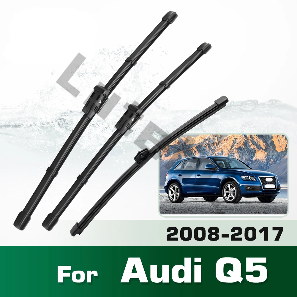 Scheibenwischer LHD Vorne und Hinten Wischerblätter Set Für Audi Q5 2008 - 2017 Windschutzscheibe Windschutzscheibe Fenster Auto Regenbürste 24 "+ 20" + 13"