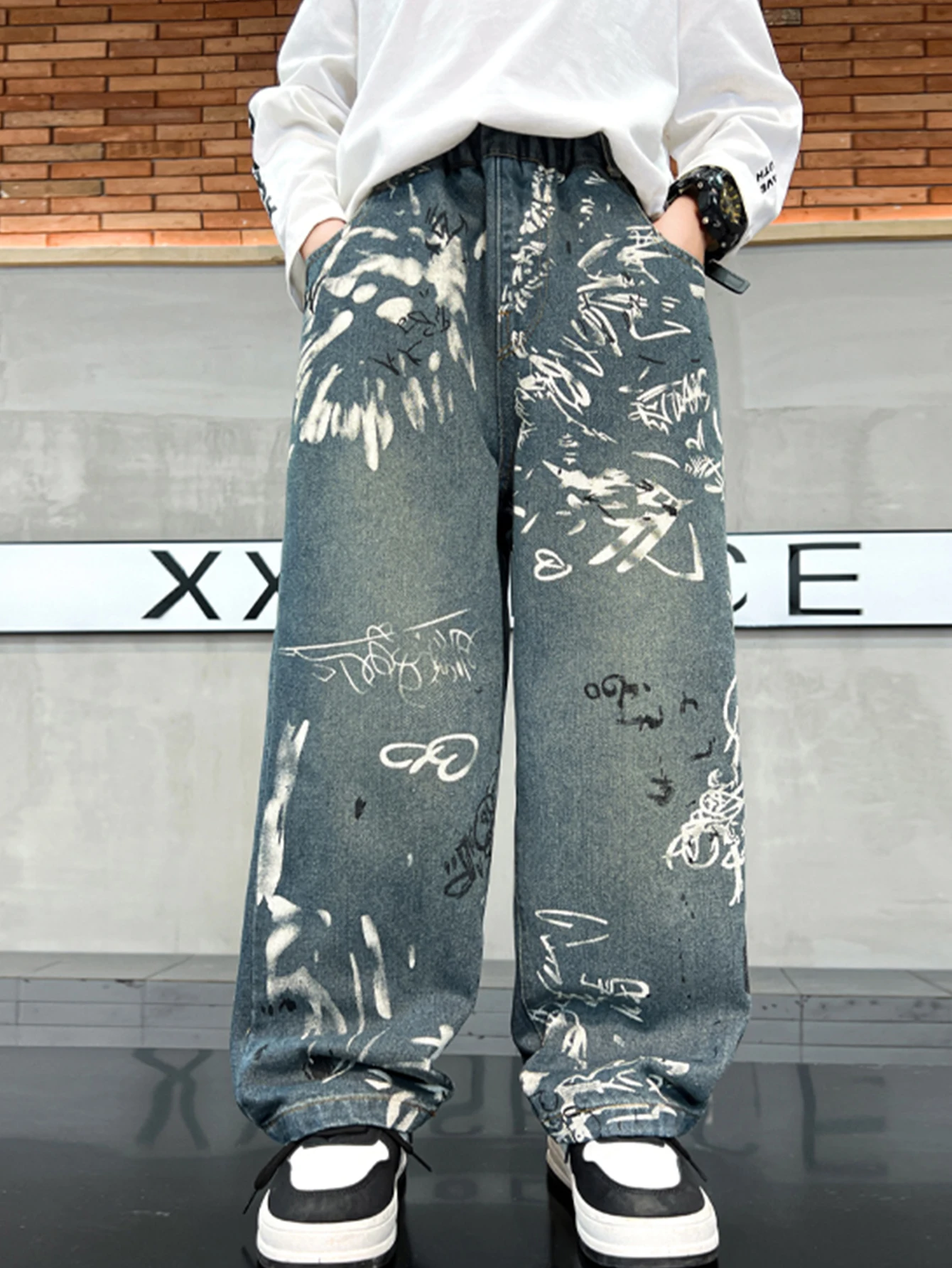 جينز جرافيتي عصري ورائع للأولاد الأكبر سناً #2