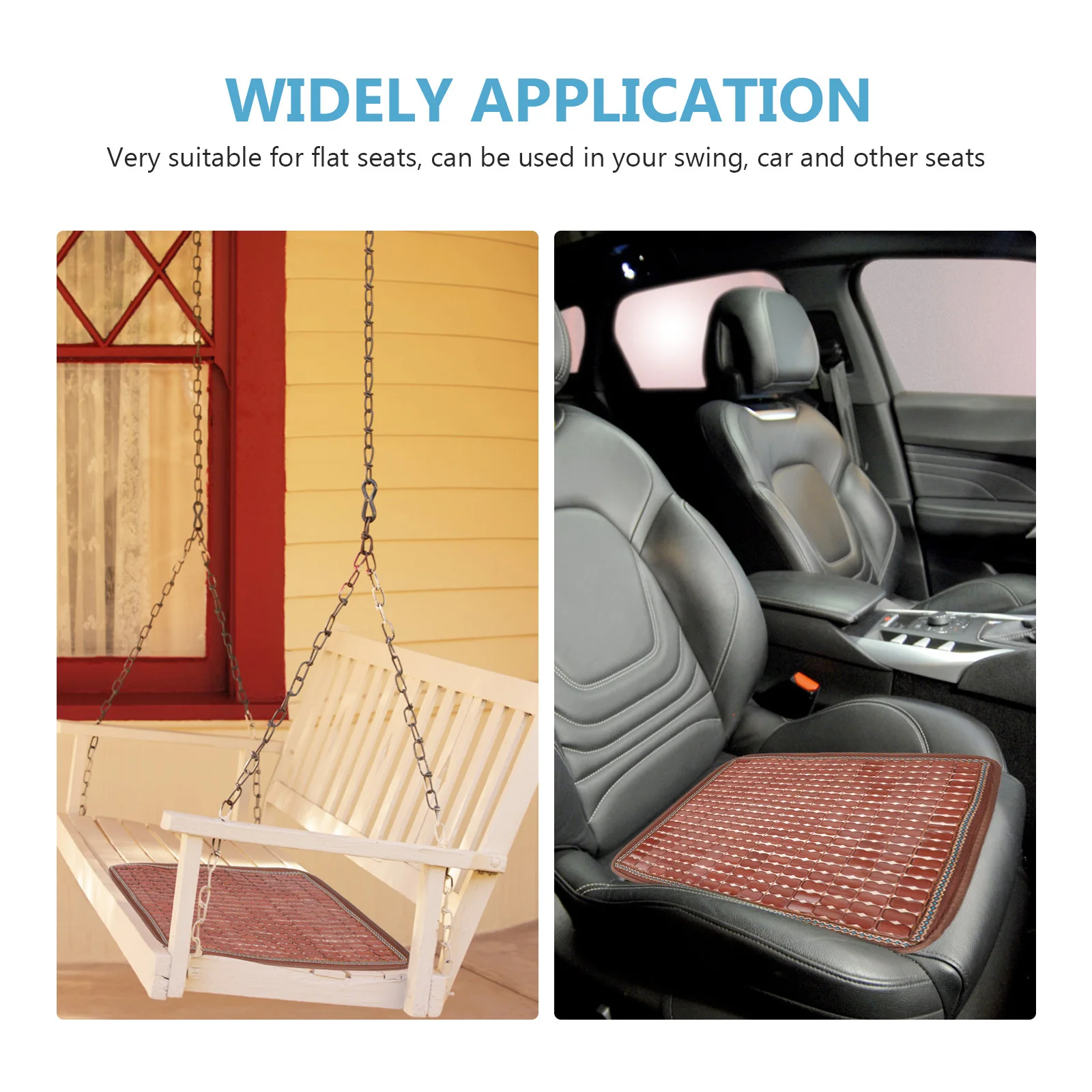 

Swing Cushion Bamboo Cooling Summer Outdoor Garden Patio Seats Cushion Non-Slip Lightweight Portable Seat Pad for Swing Car