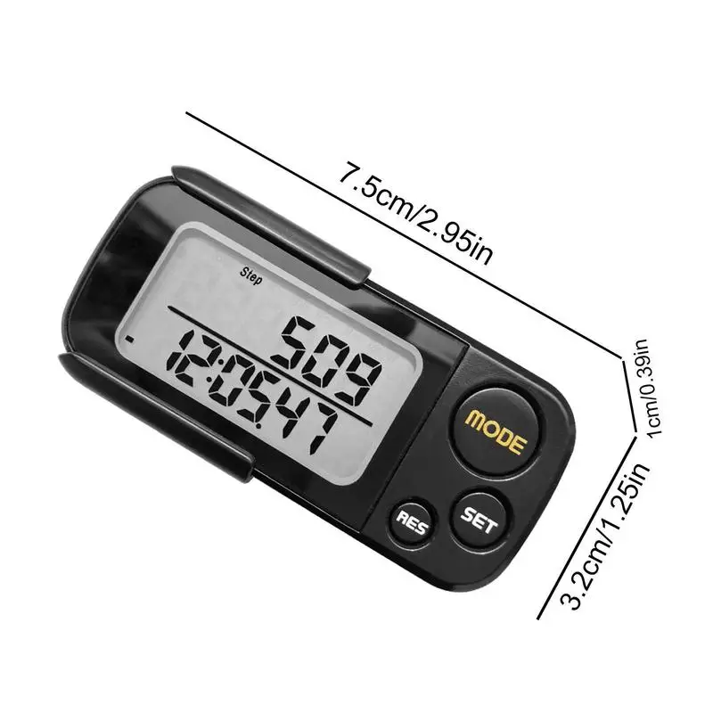 Mini Step Counter Walking 3D Digital Pedometer With Clip Walking Pedometer Calorie Counter Stopwatch Exercise Step Counter