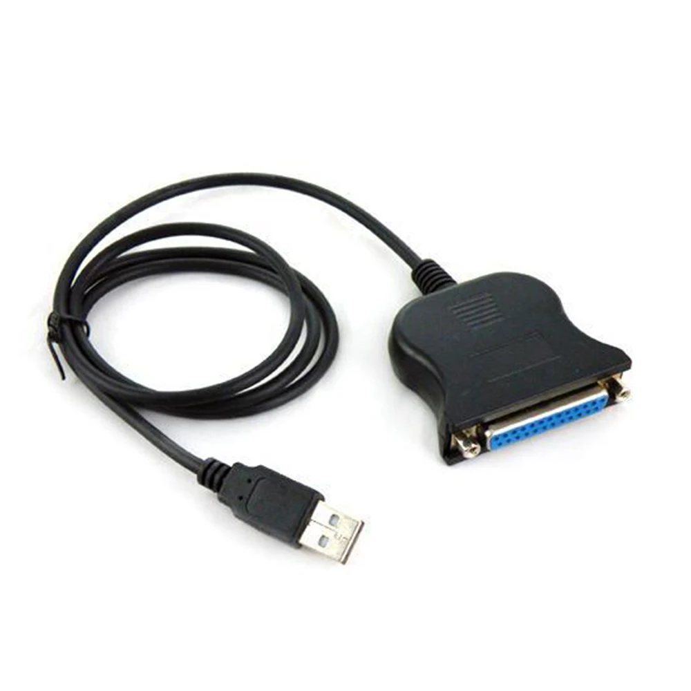 USB To 25 Pin DB25 Female IEEE 1284 Parallel Printer LPT Adapter Print Converter Cable Parallel Interface Communication