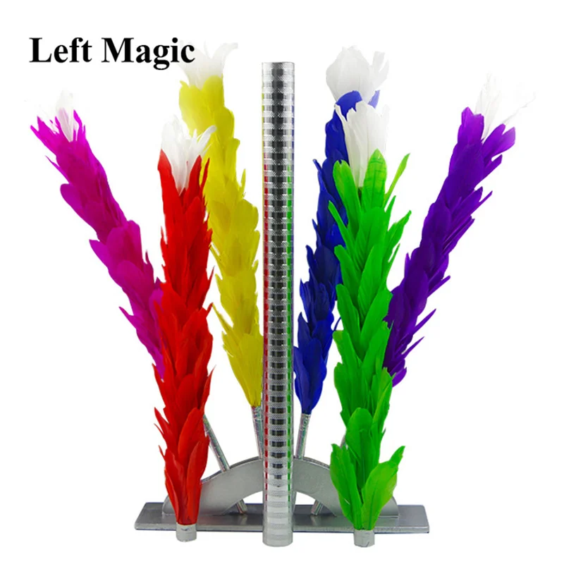 Color Changing Feather Duster Magic Tricks Wand Appearing Color Change Flower Stage Magia Wand Magie Illusion Gimmick Props