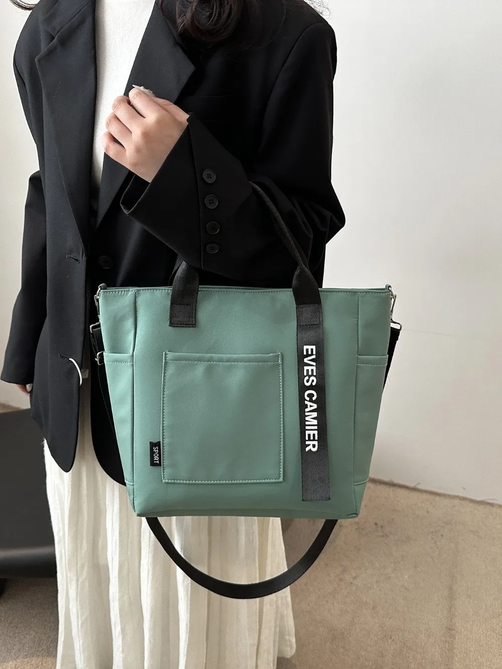 Langlebige Große Kapazität Schultertasche Wasserdichte Canvas Umhängetasche Tragetasche – Detail 13