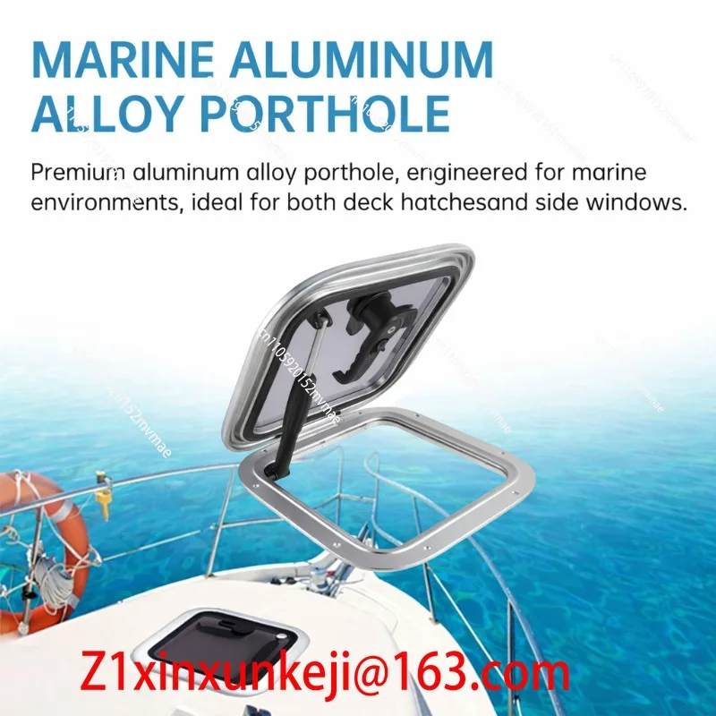 Ship Deck Hatch Aluminum Porthole Push-pull Waterproof Marine Hatch Suitable for Yacht RV Cabins