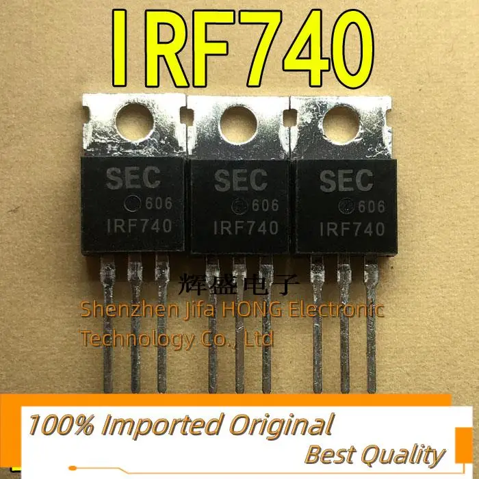 10PCS/Lot   IRF740A TO-220  MOSFET 10A 400V N-Channel  Best QualityReally Stock Original