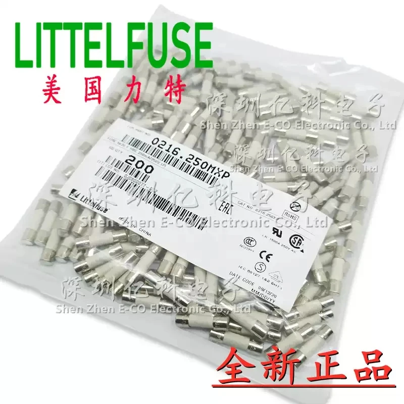 0216.250mxp Lite 5 * 20 fast melting ceramic fuse tube F250mAH250VP 250mA 250V