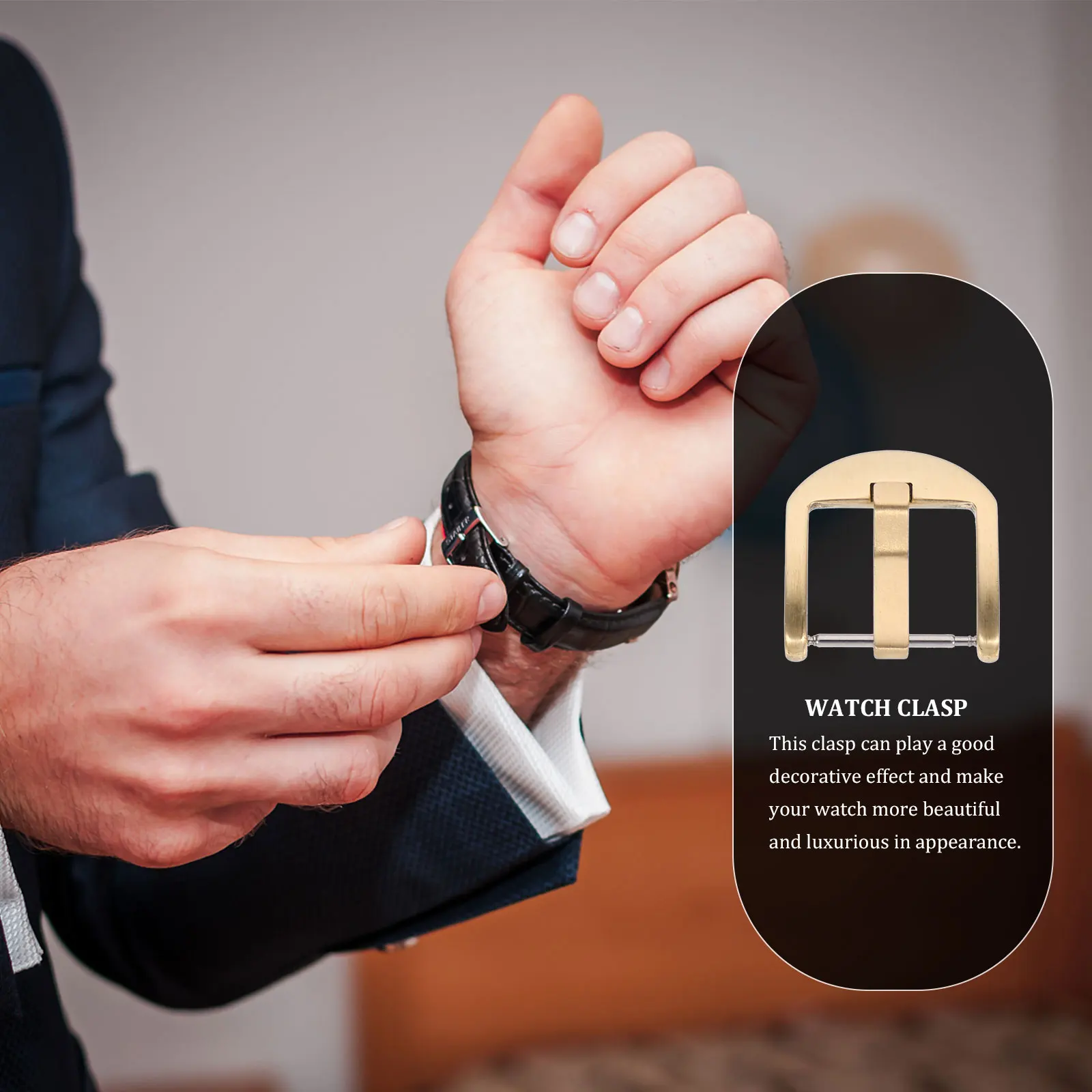 

Professional Watchband Buckle Pure Copper Straps Replaceable Wear-resistant Part