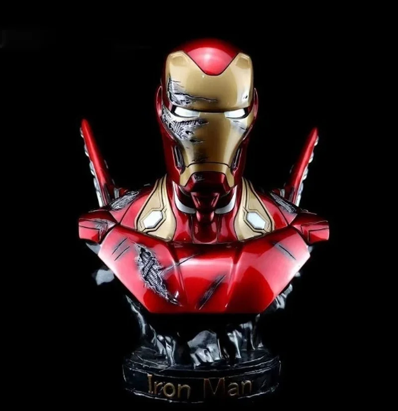 

Avengers Mk50 Battle Damage Edition Iron Man Bust Extra Large Size Resin Statue Anime Figure Model Ornaments Birthday Gift