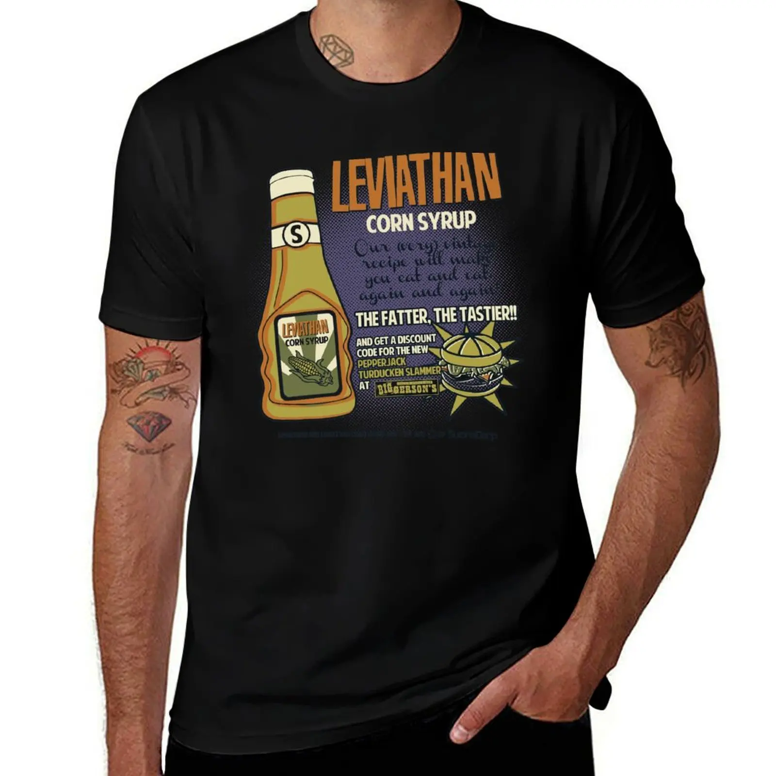 Leviathan Corn Syrup T-Shirt Soft Touch Basic Cotton T-Shirt