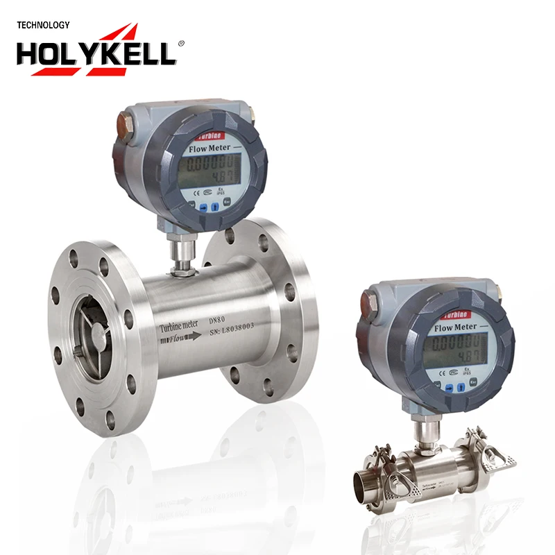 Holykell HLY Stainless Steel Turbine Palm Oil Flow Meter Liquid Flow Meter DN50