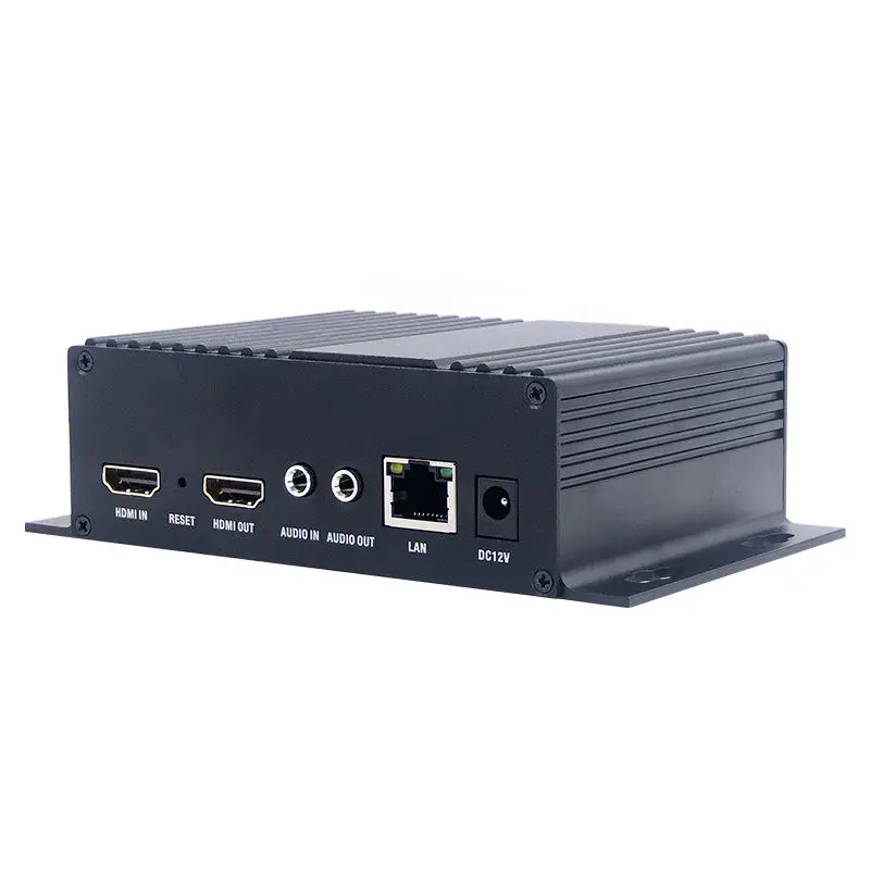 H265 4K30 1080p60 for IP Encoder Decoder 2 in 1 with OLED Display and Metal for Streaming Broadcast