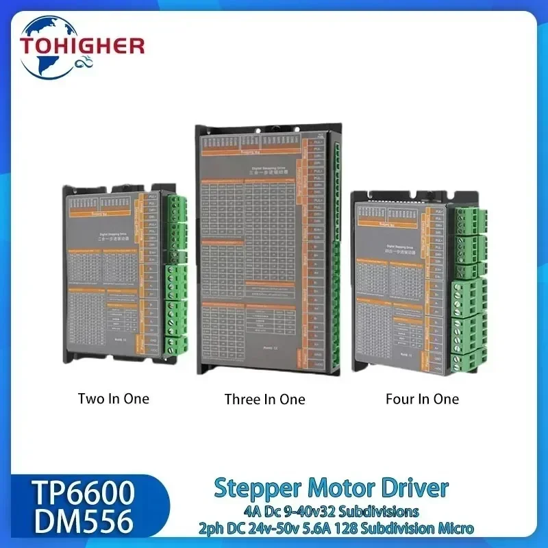 

2-in-1/3-in-1/4-in-1 Stepper Driver Multi in One Open-loop Stepper Motor Driver 5.2A Double Pulse IO Internal Spontaneous Pulse