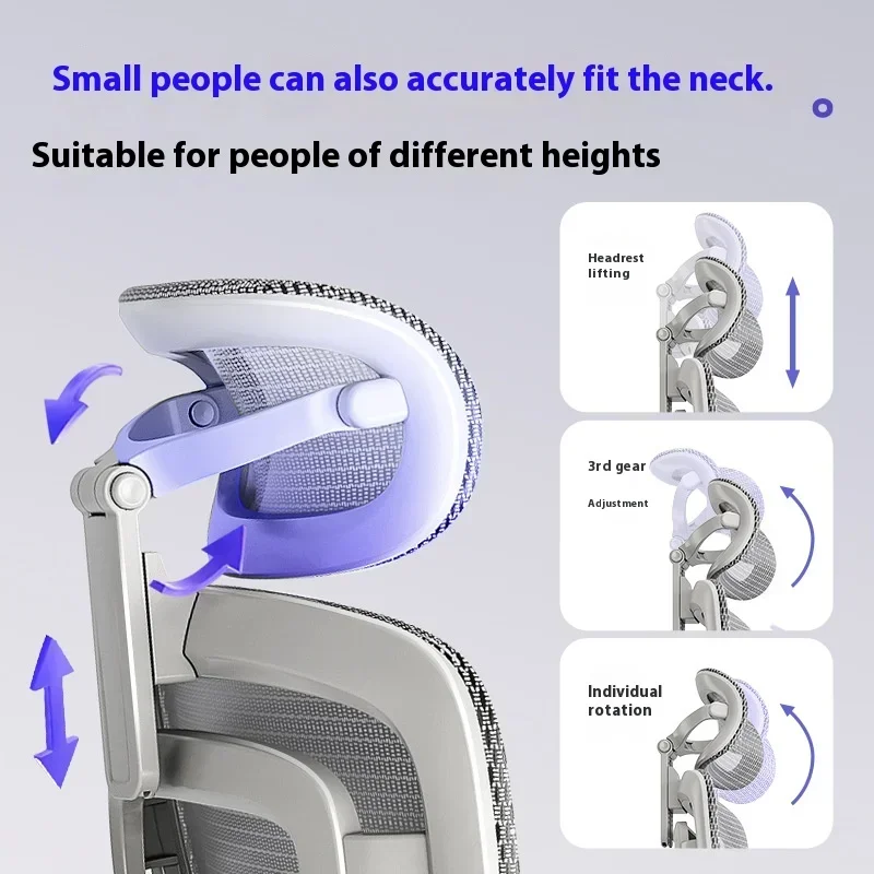 Ergonomische mesh-bureaustoel met verstelbare 3D-armleuningen, lendensteun, verstelbare en kantelfunctie voor thuiskantoor