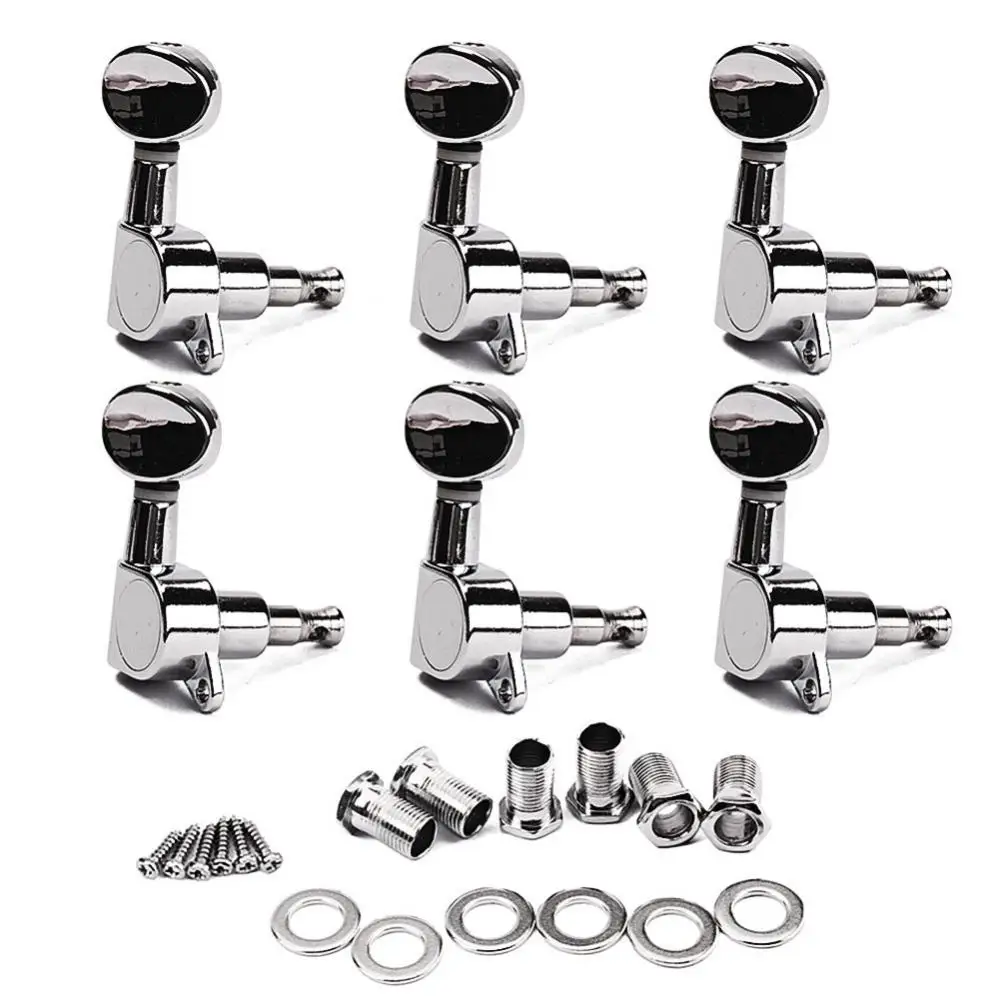 

6Pcs 6R Guitar Machine Heads Metal Electric Acoustic Guitar Strings Tuning Pegs Keys Machine Heads Tuners Musical Instruments