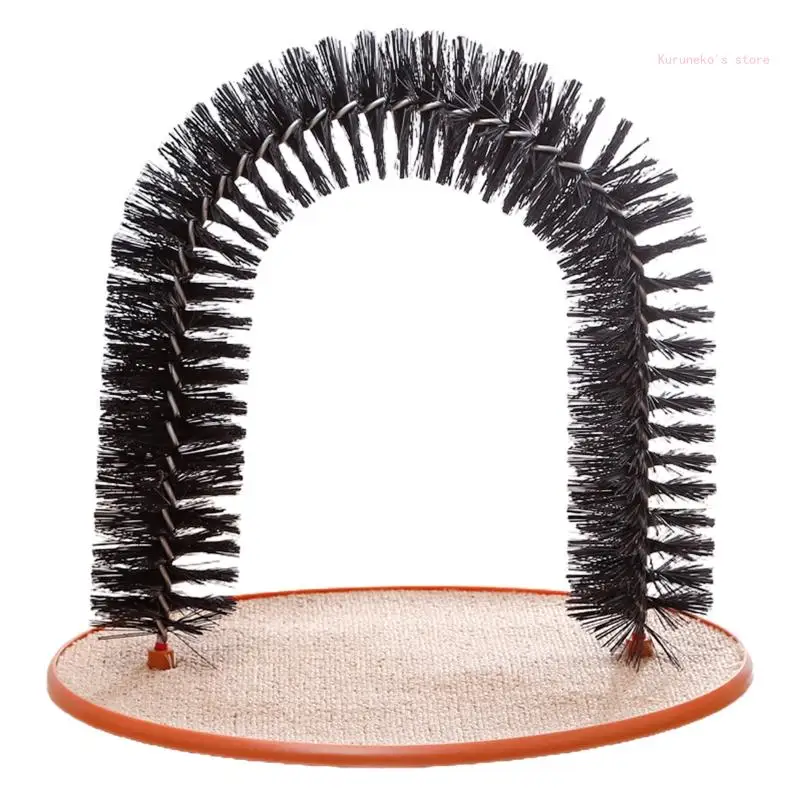 

for Cat Grooming Arch Brush Self Scratcher and Massager Brushing Door Reduces Shedding & Hair Balls Non-Slip Scratch Bas