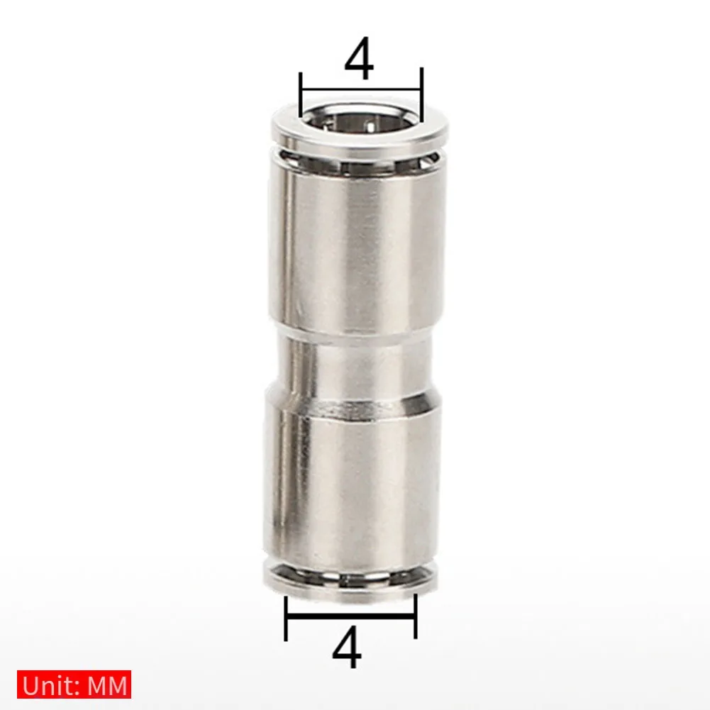 Pneumatic Air Fitting Nickel Plated Hose Connector 304 Stainless Steel Claws Multiple Size Diameters Nickel-plated Copper Body