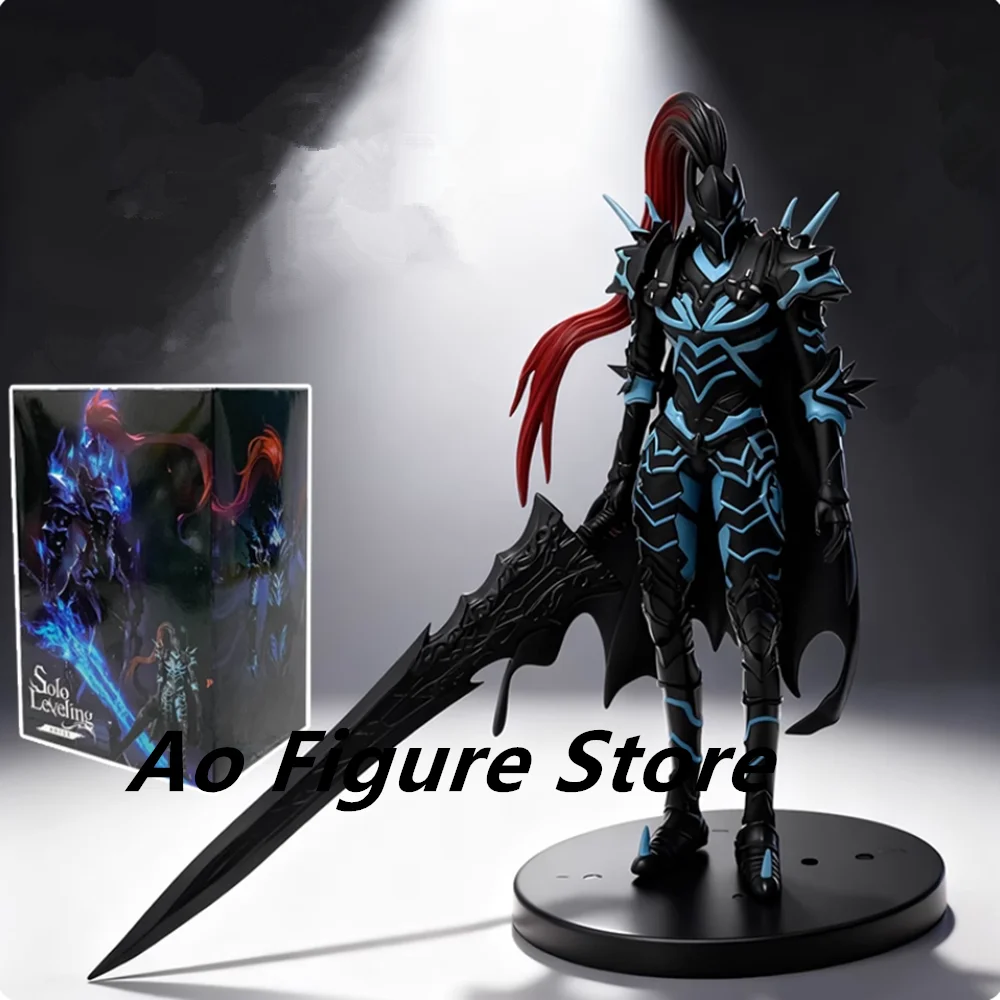 

Hot Anime Solo Leveling Shadow Company Knight Commander Sung Jinwoo Yeagley Berserker 21cm Pvc Model Toys Gift