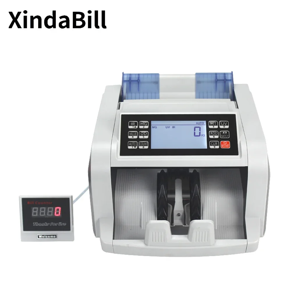 2026 Xindabill 8850C Money Counter Machine USD EURO Banknotes Detector Mult-Currency Bill Counter LCD Display Bank Cash UV3MG