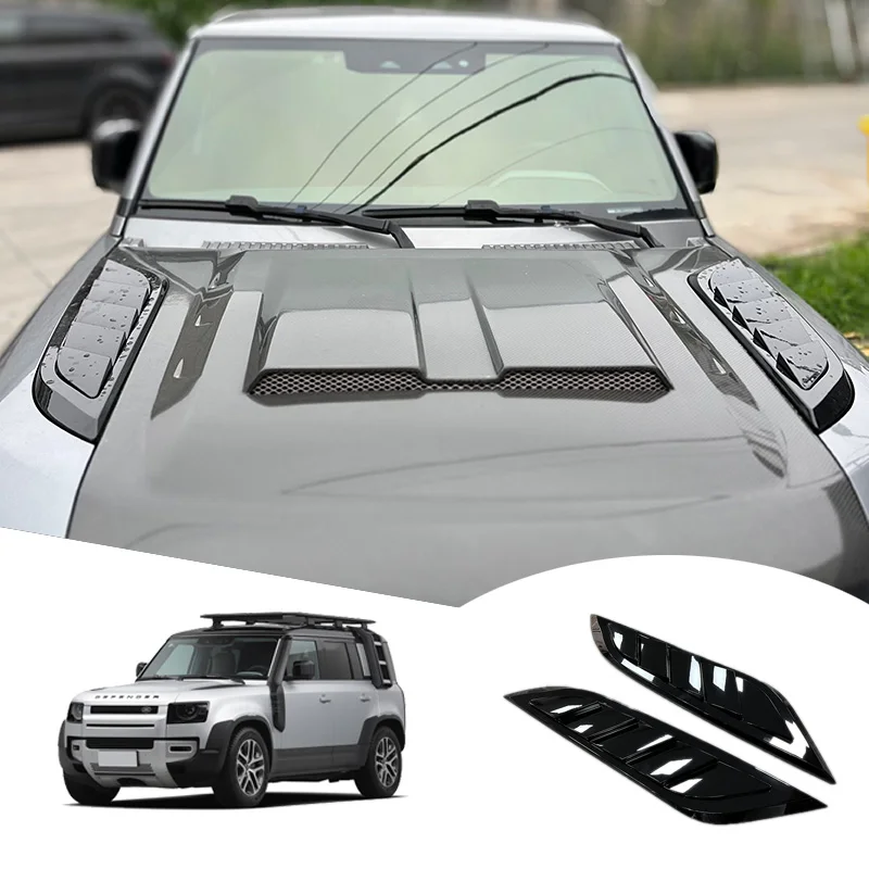 ABS Car Front Vent Fender Side Air hood Flow Intake Vents Covers For land rover Defender 2022 2023 air intake vent