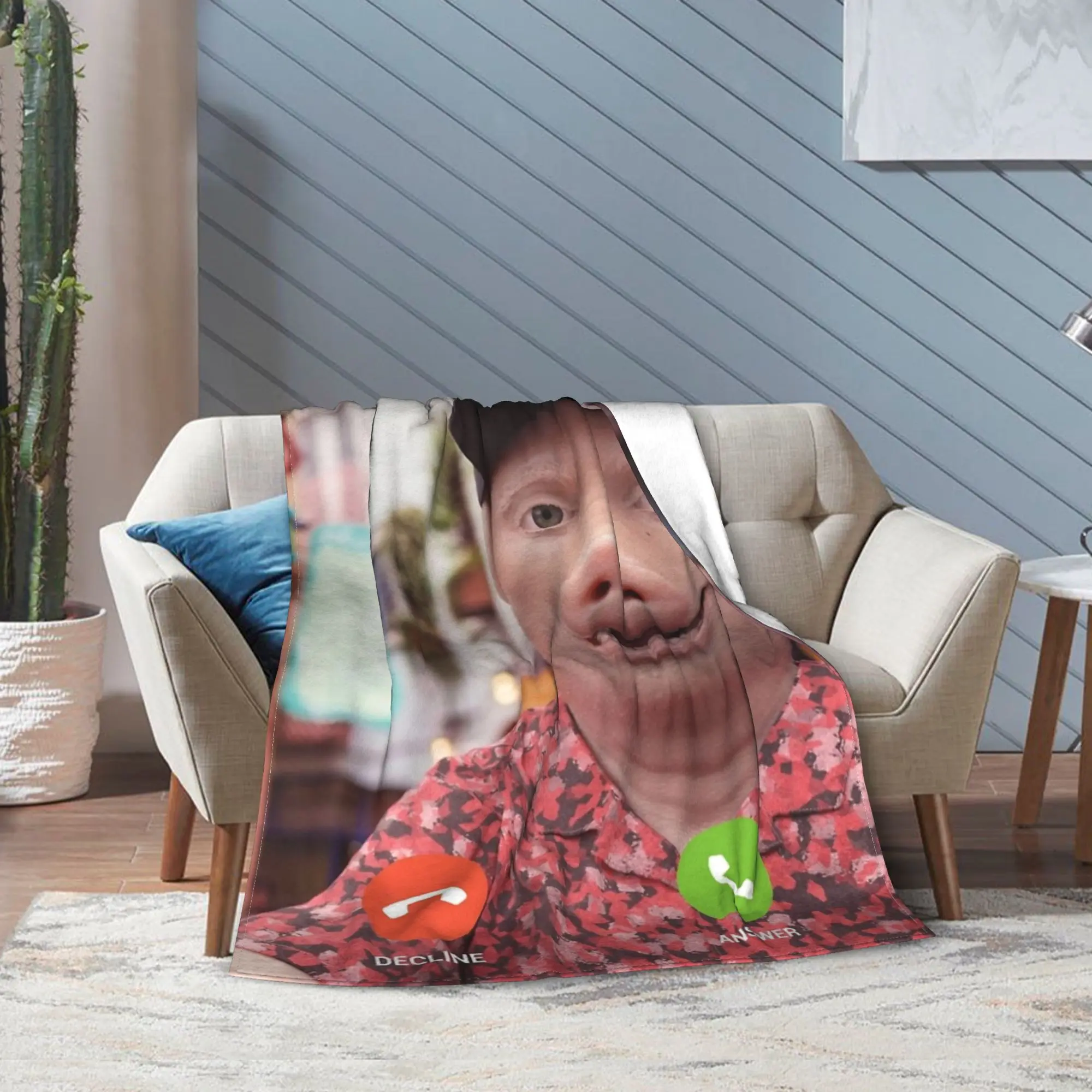 

John Pork Is Calling Funny Meme Blanket Super Soft Warm Throw Blankets for Sofa 50x60 Inch Multi-size Bedding Throws