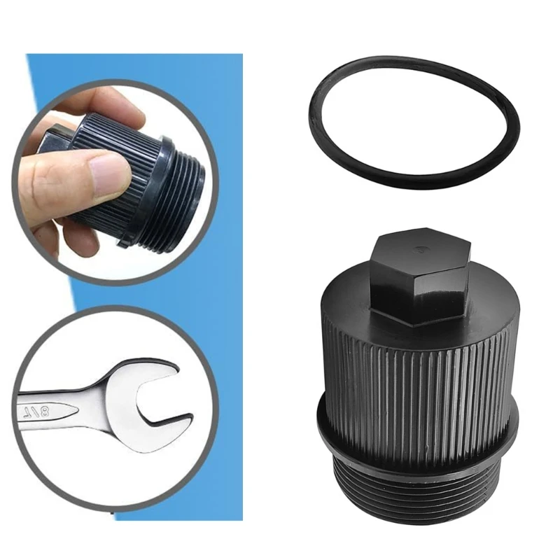 Pool Filter Drain Caps Replacement ABS Construction Drain Plug Assembly O Rings