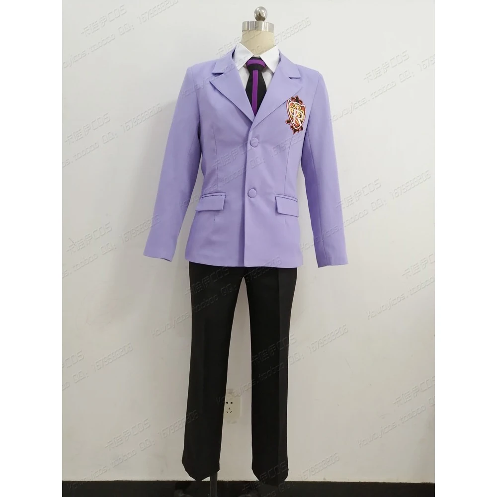

Anime Ouran High School Host Club Tamaki Suou Cosplay Costumes School Uniform Men Women Coat Shirt Pants Necktie Outfits