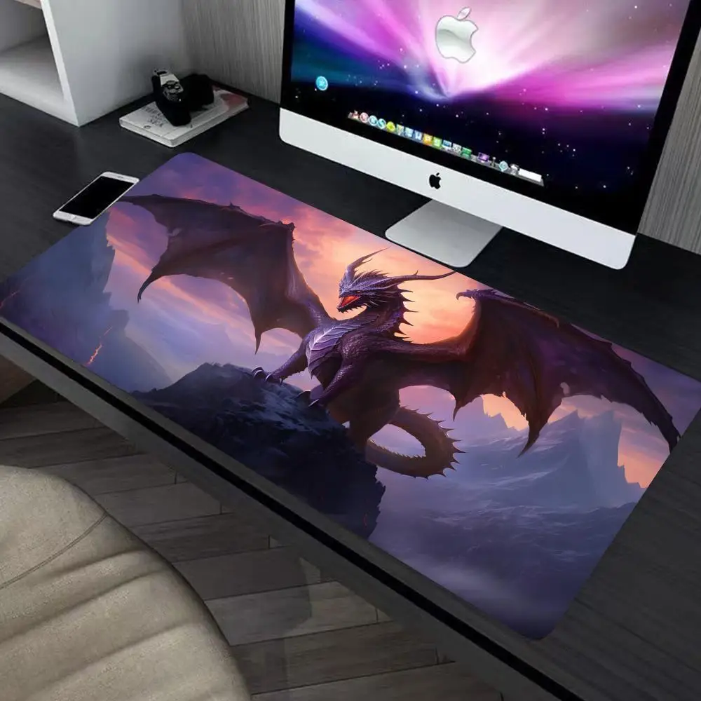 

Magical giant fire-breathing dragon Mouse Pad Desk Mat XXL gaming mat gamer pc accessories keypad expansion pad rubber anti-slip
