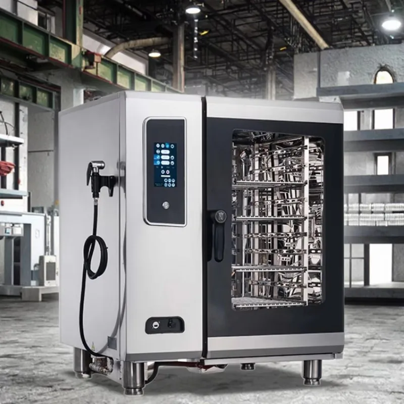 12.3KW   Multi Functional Commercial Combination Oven Combi Steam Oven With Built In Boiler for Industrial Baking