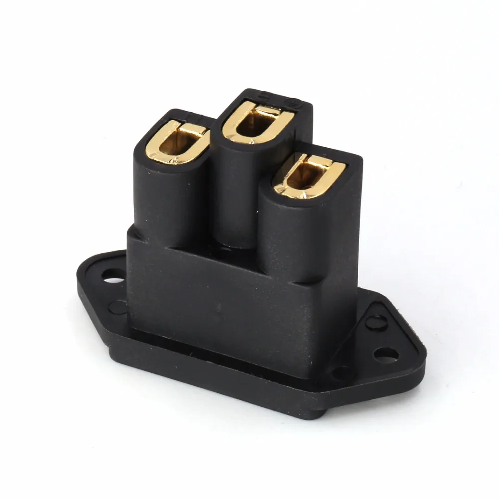 AC FI-06(G) IEC Inlet 3 Pin Socket AC Elecrtric Connector Pure Copper Gold Plated Audio DIY HIFI Ac Power Socket Connector