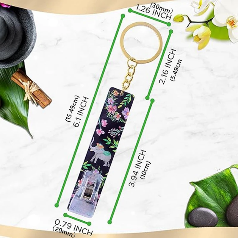 3Pcs Acrylic ATM Contactless Cards Extractor Keychain With Cards Puller For Long Nail Girls