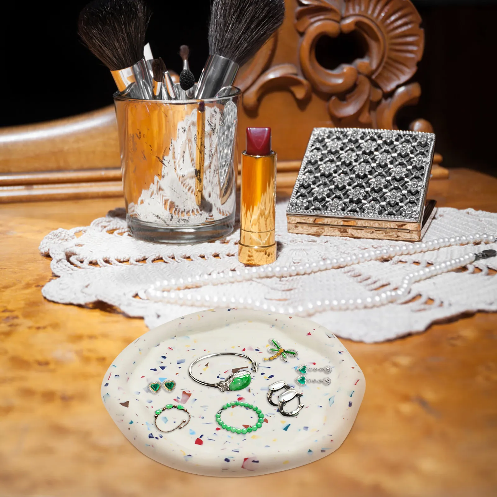 

Silicone Mold for Tray Making Decorative Craft DIY Irregular Resin Coaster Storage Serving H made Jewelry