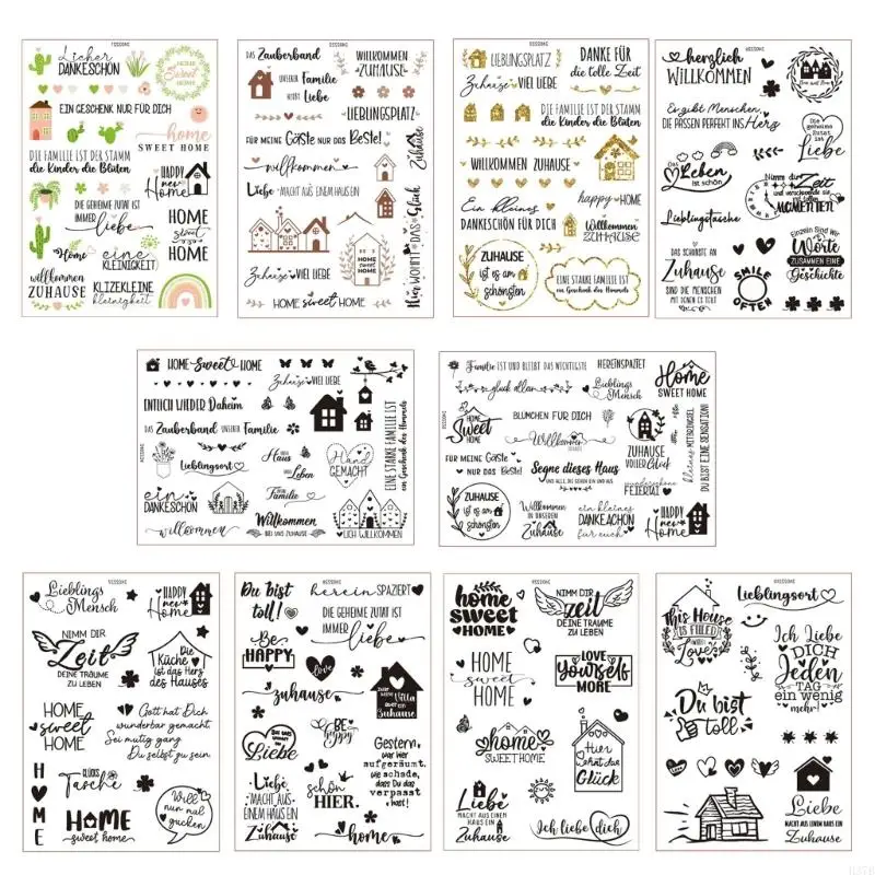 H37B Rubiada resistente à água no adesivo para mobiliário vidro velas 5.8x8.27 polegadas VENLAÇÃO DO VENLAÇÃO