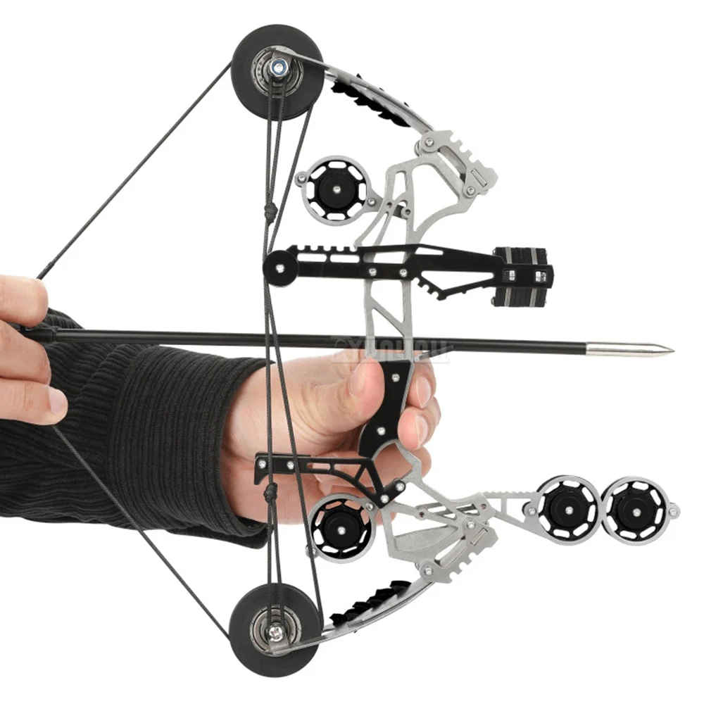 Mini Compound Bow, Small Pulley Bow, for Adults and Children, Outdoor and Indoor Archery, Mini Bow