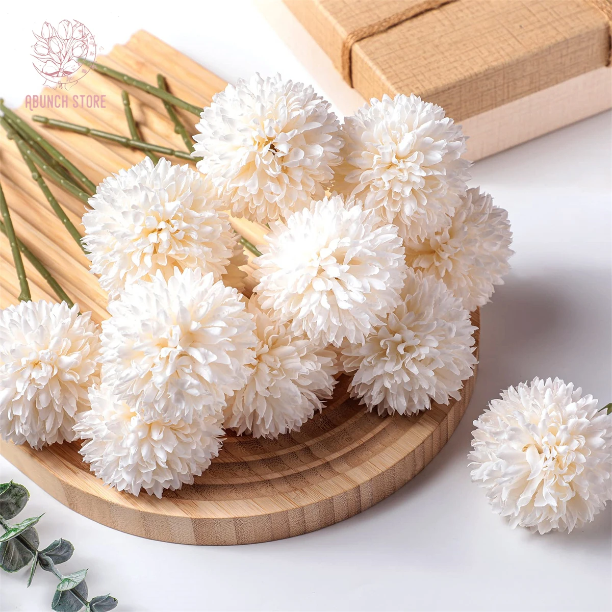 

10Pcs Artificial Chrysanthemum Bouquet Silk Hydrangea Flower for Boho Home Floral Arrangement Table Party Wedding DIY Decoration