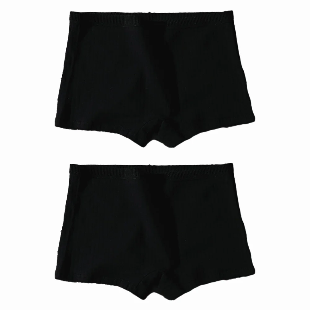 2 pezzi slip in cotone a quattro angoli da donna intimo a vita media pantaloni di sicurezza Anti-esposizione slip morbidi e comodi e traspiranti