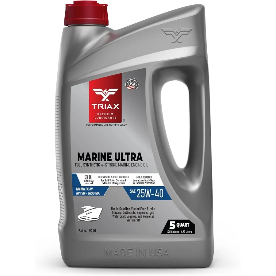 

Marine Ultra 25W40 4Stroke Full Synthetic Marine Engine Oil 5 Quart