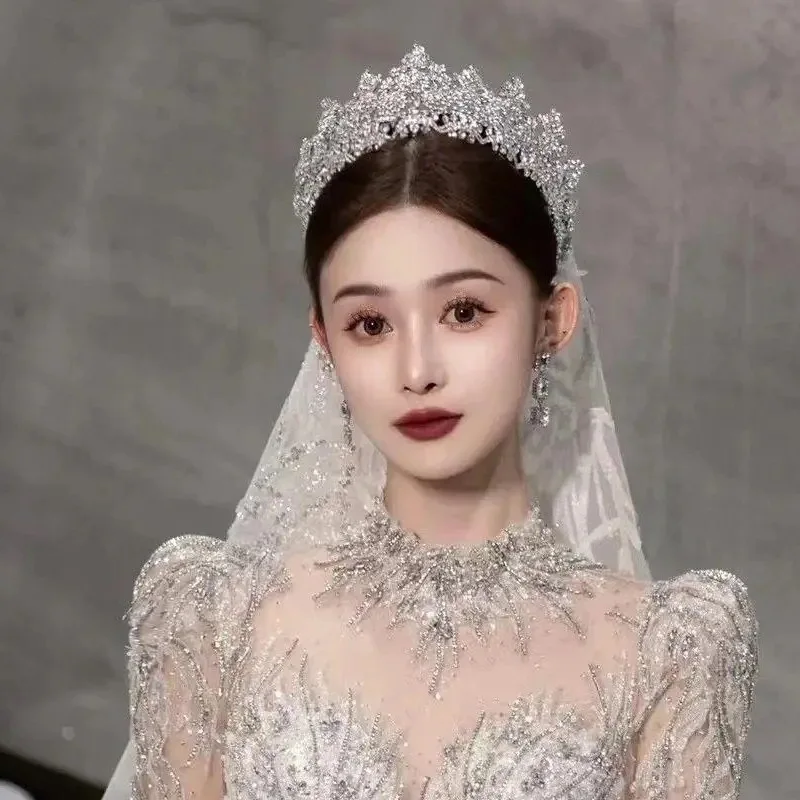 تاج غطاء الرأس الباروك بسيط غطاء الرأس الزفاف الرئيسي الجديد الراقية الفاخرة الأنيقة تاج عيد ميلاد