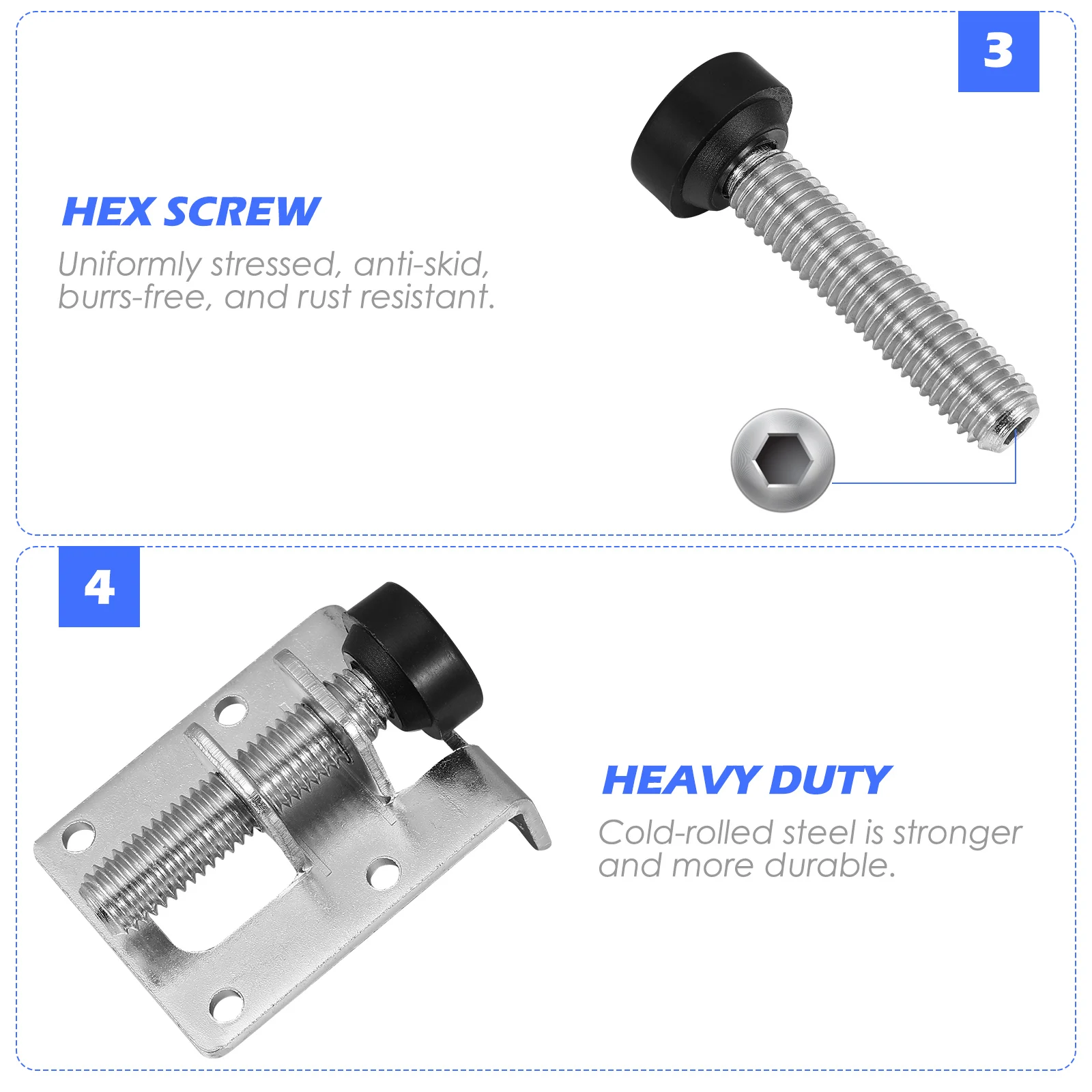 DOITOOL 4pcs Leveling Feet Heavy Duty Furniture Levelers Duty Leveling Feet Adjustable Leveler Legs for Cabinet Table Workbench image 5
