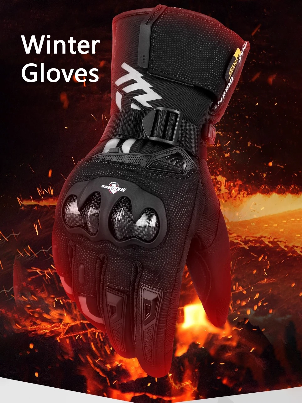 

Мужские водонепроницаемые ветрозащитные мотоциклетные перчатки из углеродного волокна с защитой от падения и сенсорным экраном для езды максимального комфорта и безопасности Luvas