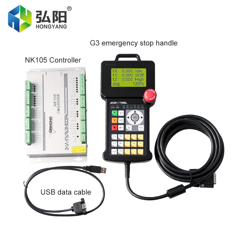Weihong NK105 G3 mango DSP controlador de carpintería sistema de Control de movimiento de 3 ejes para enrutador CNC cambiador de herramientas automático