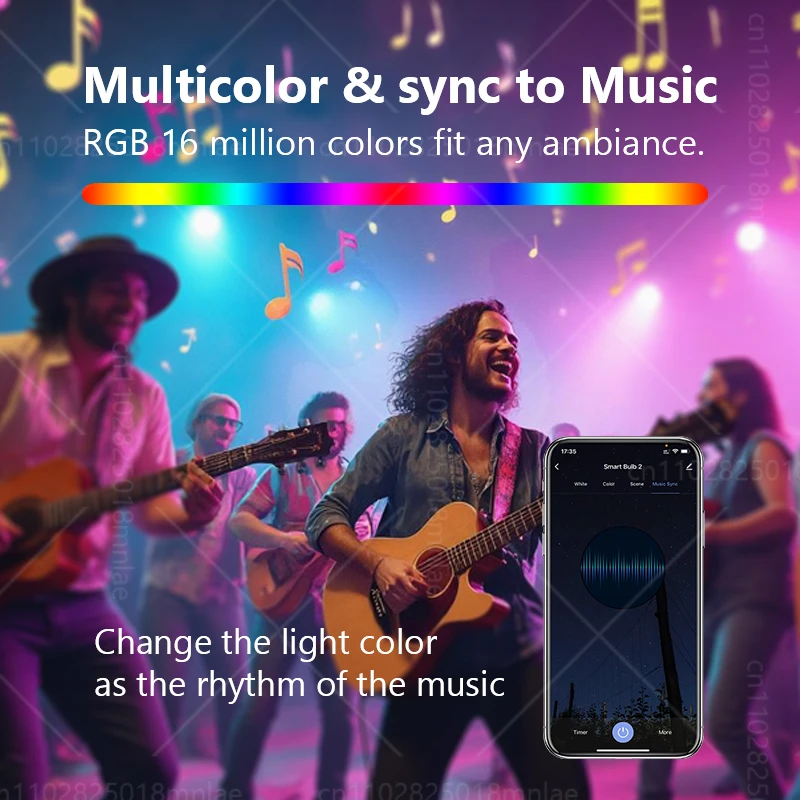 Tuya Smart LED Light Bulb E27 RGBCW 15W Wifi Bluetooth Led Lamp Home Decor Lighting 220V Alexa Google Assistant Remote Control image 6