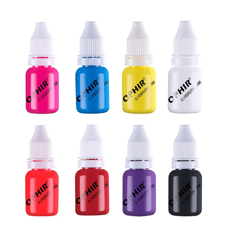 10ML Airbrush Nail Ink Nail Polish Paint Use For Airbrush Spray Gun Making Hollow Pattern Color Painting Stencil Nail Art Tools