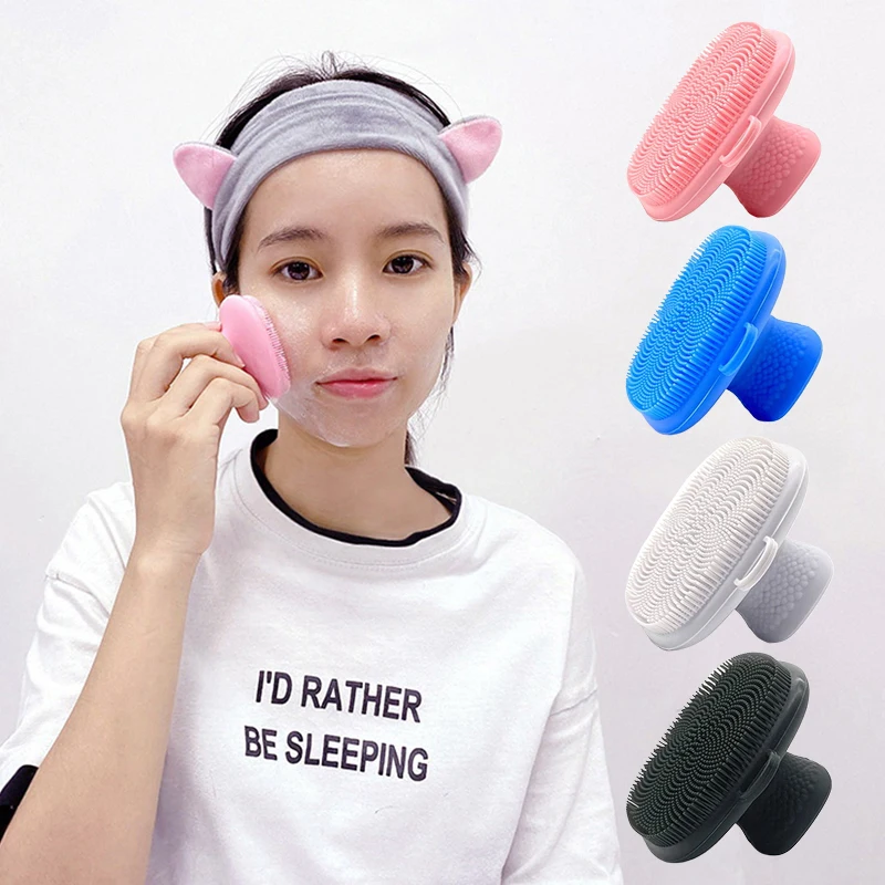 Silicone Face Cleansing Brush Facial Deep Pore Skin Care Scrub Cleanser Tool Mini Beauty Soft Deep Cleaning Exfoliator