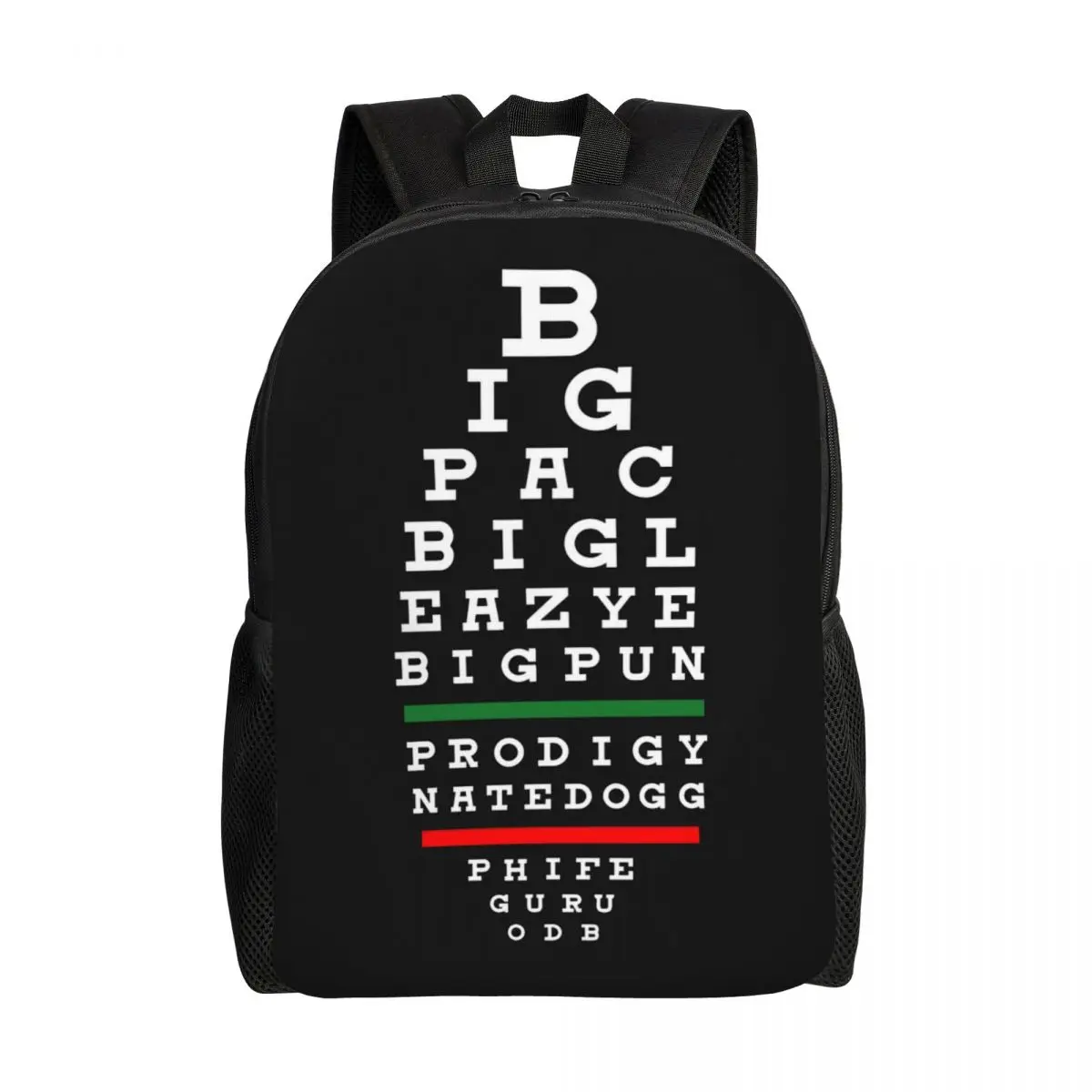 Eye Chart Travel Backpack Women Men School Laptop Bookbag Optical Optics College Student Daypack Bags